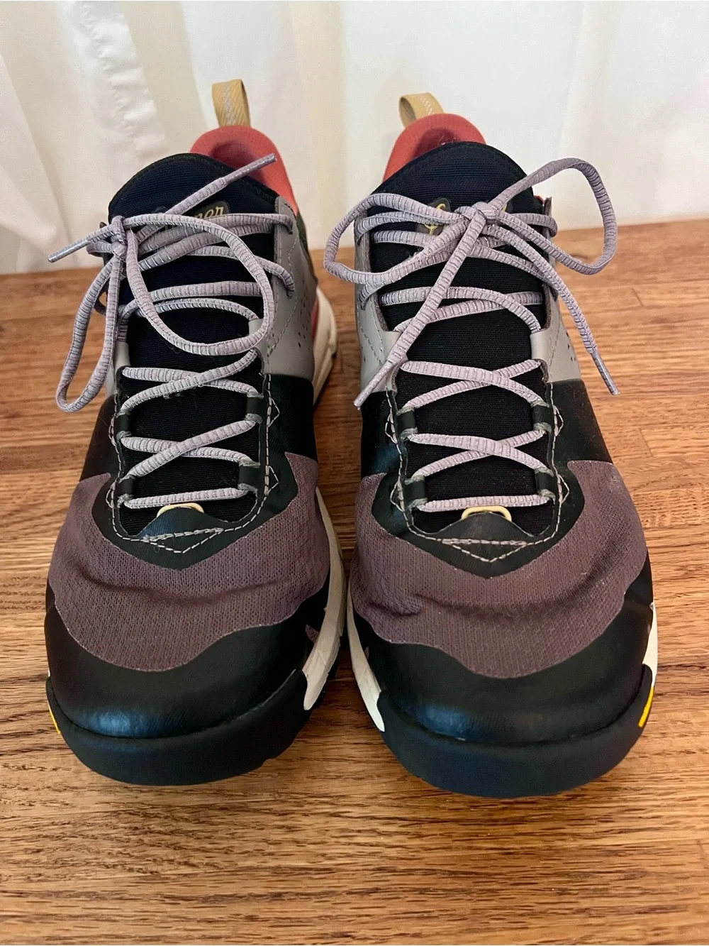 Danner Trail Men’s 2650 Campo hiking shoes in brown, green, and orange